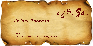 Áts Zsanett névjegykártya