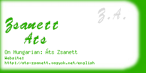zsanett ats business card